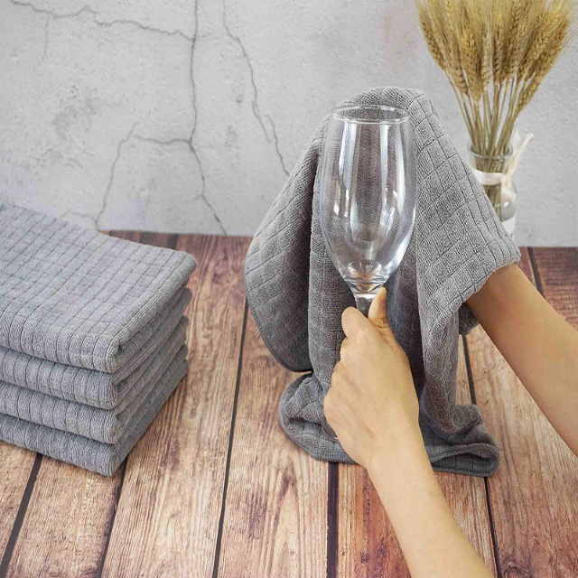 Microfiber Warp Knit Kain Pembersih Isi Rumah Persegi Besar - JUHAO