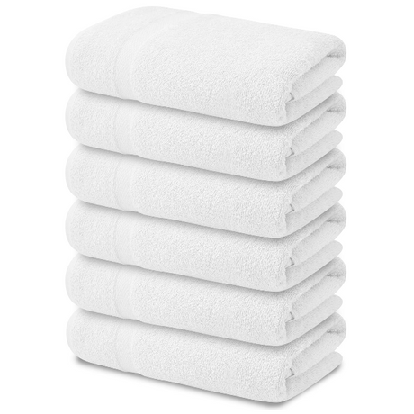Хуткасохлы ручнік Deluxe серыі Bamboo Cotton Hotel White - JUHAO