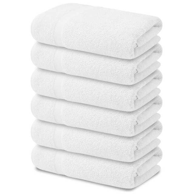 Quick Dry Deluxe Series Bambus-Baumwoll-Hotel-Badetuch in Wei&szlig; – JUHAO