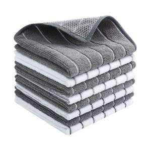 Mikrofiber gro a w&auml;iss gestr&auml;ifte Haushaltsreinigungstuch mat Mesh - JUHAO