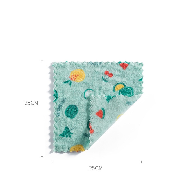 Pa&ntilde;os de cocina de microfibra polar coral estampados por ambas caras - JUHAO