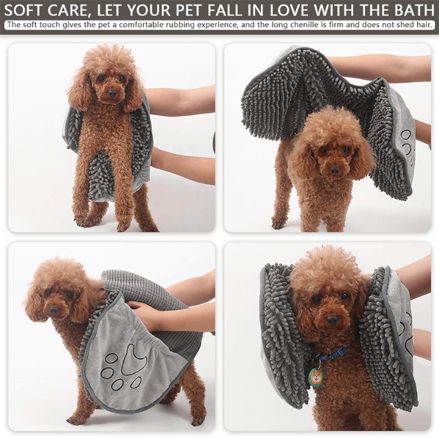 Microfiber Thickened Chenille Pet Towel - JUHAO