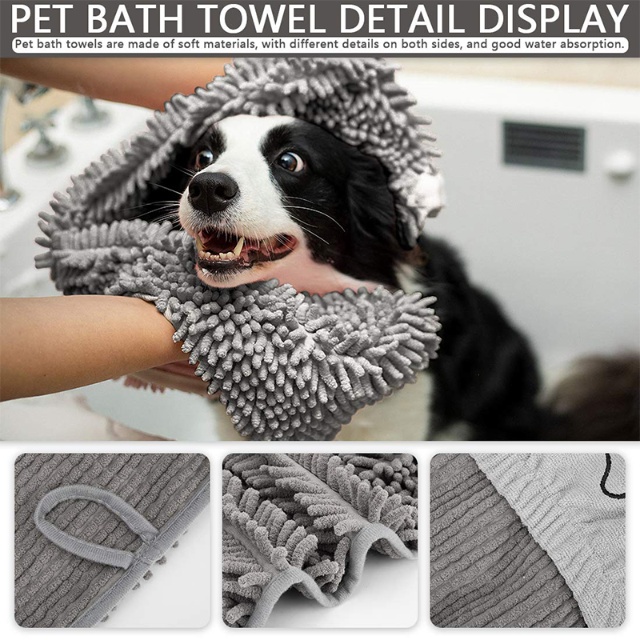 Microfiber Thickened Chenille Pet Towel - JUHAO