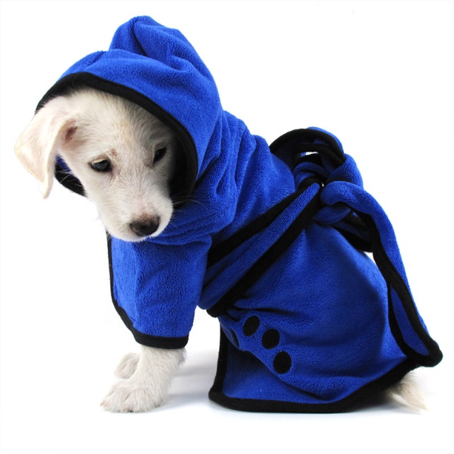 Nuovo asciugamano da bagno per animali domestici in microfibra ad asciugatura rapida con cappello - JUHAO