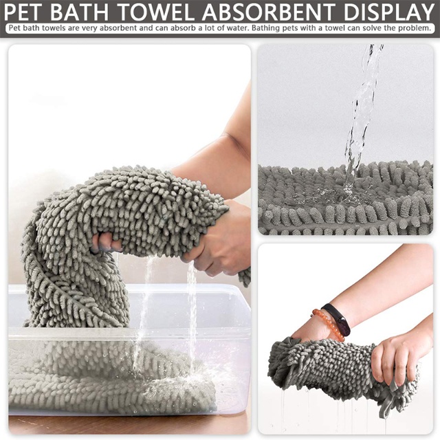 Microfiber Thickened Chenille Pet Towel - JUHAO